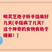 喝灵芝孢子粉手指麻好几天(手指麻了几天？这个神奇的食物有助于缓解！)