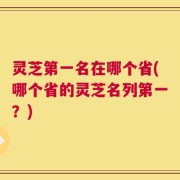 灵芝第一名在哪个省(哪个省的灵芝名列第一？)