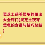 灵芝土茯苓煲龟的做法大全窍门(灵芝土茯苓煲龟的食谱与技巧总结)
