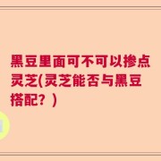 黑豆里面可不可以掺点灵芝(灵芝能否与黑豆搭配？)