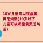 10岁儿童可以饮桑黄灵芝炖汤(10岁以下儿童可以喝桑黄灵芝炖汤)