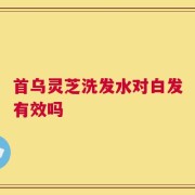 首乌灵芝洗发水对白发有效吗