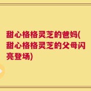 甜心格格灵芝的爸妈(甜心格格灵芝的父母闪亮登场)