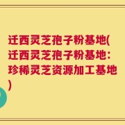 迁西灵芝孢子粉基地(迁西灵芝孢子粉基地：珍稀灵芝资源加工基地)