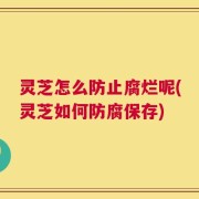 灵芝怎么防止腐烂呢(灵芝如何防腐保存)