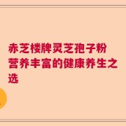 赤芝楼牌灵芝孢子粉 营养丰富的健康养生之选