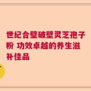 世纪合璧破壁灵芝孢子粉 功效卓越的养生滋补佳品