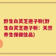 野生白灵芝孢子粉(野生白灵芝孢子粉：天然养生保健佳品)