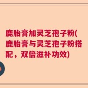 鹿胎膏加灵芝孢子粉(鹿胎膏与灵芝孢子粉搭配,双倍滋补功效)