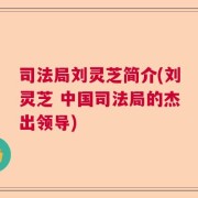 司法局刘灵芝简介(刘灵芝 中国司法局的杰出领导)