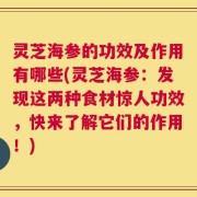 灵芝海参的功效及作用有哪些(灵芝海参：发现这两种食材惊人功效，快来了解它们的作用！)