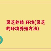 灵芝养殖 环境(灵芝的环境养殖方法)