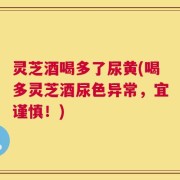 灵芝酒喝多了尿黄(喝多灵芝酒尿色异常，宜谨慎！)