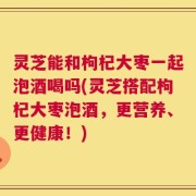 灵芝能和枸杞大枣一起泡酒喝吗(灵芝搭配枸杞大枣泡酒，更营养、更健康！)