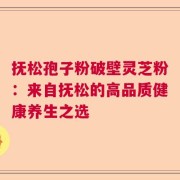 抚松孢子粉破壁灵芝粉：来自抚松的高品质健康养生之选