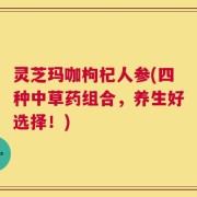 灵芝玛咖枸杞人参(四种中草药组合，养生好选择！)