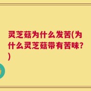 灵芝菇为什么发苦(为什么灵芝菇带有苦味？)