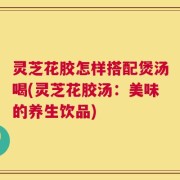 灵芝花胶怎样搭配煲汤喝(灵芝花胶汤：美味的养生饮品)