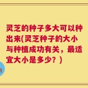 灵芝的种子多大可以种出来(灵芝种子的大小与种植成功有关，最适宜大小是多少？)