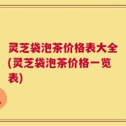 灵芝袋泡茶价格表大全(灵芝袋泡茶价格一览表)