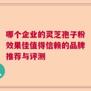 哪个企业的灵芝孢子粉效果佳值得信赖的品牌推荐与评测