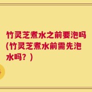 竹灵芝煮水之前要泡吗(竹灵芝煮水前需先泡水吗？)