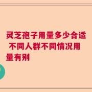 灵芝孢子用量多少合适 不同人群不同情况用量有别