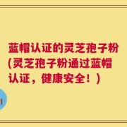 蓝帽认证的灵芝孢子粉(灵芝孢子粉通过蓝帽认证，健康安全！)