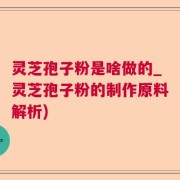 灵芝孢子粉是啥做的_灵芝孢子粉的制作原料解析)