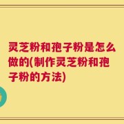灵芝粉和孢子粉是怎么做的(制作灵芝粉和孢子粉的方法)