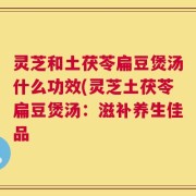灵芝和土茯苓扁豆煲汤什么功效(灵芝土茯苓扁豆煲汤：滋补养生佳品