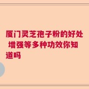 厦门灵芝孢子粉的好处 增强等多种功效你知道吗