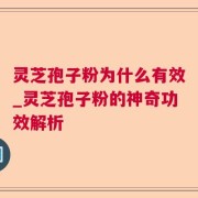 灵芝孢子粉为什么有效_灵芝孢子粉的神奇功效解析