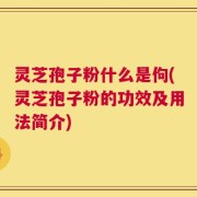 灵芝孢子粉什么是佝(灵芝孢子粉的功效及用法简介)