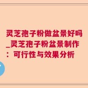 灵芝孢子粉做盆景好吗_灵芝孢子粉盆景制作：可行性与效果分析