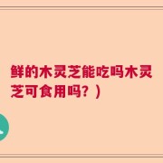 鲜的木灵芝能吃吗木灵芝可食用吗？)