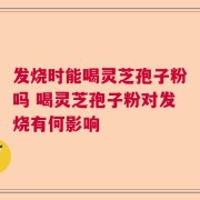 发烧时能喝灵芝孢子粉吗 喝灵芝孢子粉对发烧有何影响