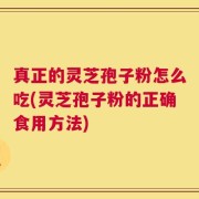 真正的灵芝孢子粉怎么吃(灵芝孢子粉的正确食用方法)