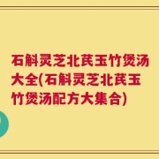 石斛灵芝北芪玉竹煲汤大全(石斛灵芝北芪玉竹煲汤配方大集合)