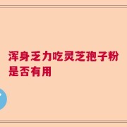 浑身乏力吃灵芝孢子粉是否有用