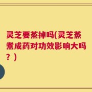 灵芝要蒸掉吗(灵芝蒸煮成药对功效影响大吗？)