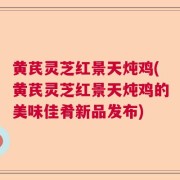 黄芪灵芝红景天炖鸡(黄芪灵芝红景天炖鸡的美味佳肴新品发布)