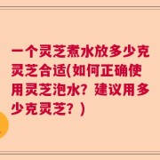 一个灵芝煮水放多少克灵芝合适(如何正确使用灵芝泡水？建议用多少克灵芝？)
