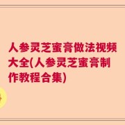 人参灵芝蜜膏做法视频大全(人参灵芝蜜膏制作教程合集)