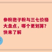 参粉孢子粉与三七价格大盘点，哪个更划算？快来了解