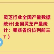 灵芝行业全国产量数据统计(全国灵芝产量统计：哪些省份位列前三？)