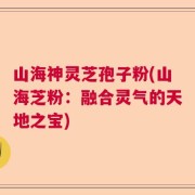 山海神灵芝孢子粉(山海芝粉：融合灵气的天地之宝)