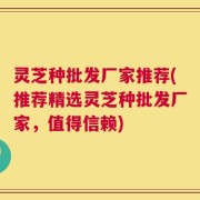 灵芝种批发厂家推荐(推荐精选灵芝种批发厂家，值得信赖)