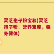 灵芝孢子粉宝和(灵芝孢子粉：营养宝库，强身健体)