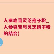 人参皂苷灵芝孢子粉_人参皂苷与灵芝孢子粉的结合)